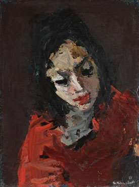 Portrait of a girl in red