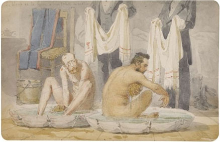 Count von Benckendorff bathing