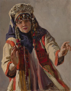 Boyar maiden, study for the painting 