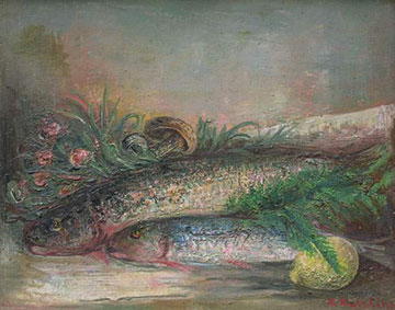 Nature morte aux poissons et au citron