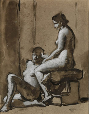 Studies of female nudes