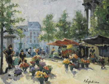 Flower market at the Madeleine, Paris