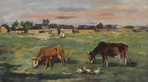 Пейзаж з коровами
