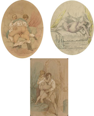 Three erotic drawings