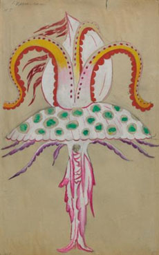 Costume design for a sea-monster from Sadko