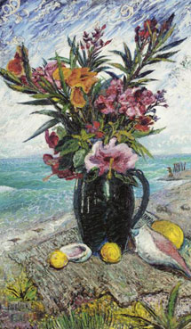 Flowers by the sea