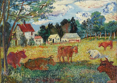 Landscape with cows