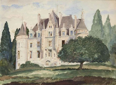 Château de la Roche Bagnoles, Normandy; and Landscape near Bagnoles de l`Orne, Normandy