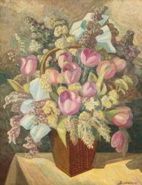 Still life with tulips