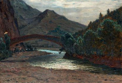 Paysage au pont 