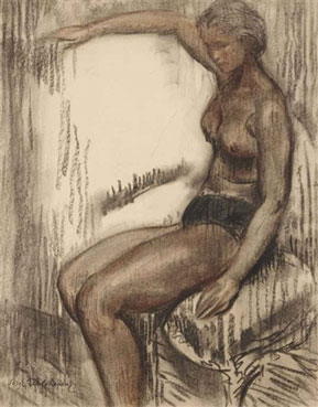 Seated nude