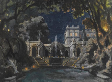 Set design for Les Enchantments D`Alcine