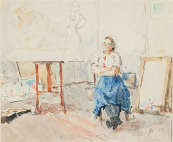 Study for `In the studio`