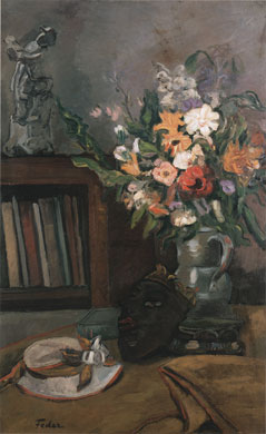 Still Life with Flovers and a Mask