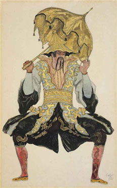 Costume design for Sleeping beauty: the chinese mandarin