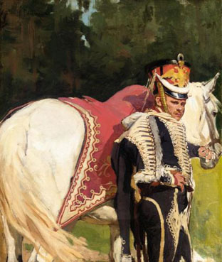 Officer of the life guards hussar regiment