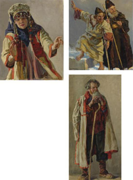 Three studies for paintings