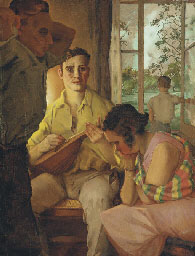 The mandolin player and his audience