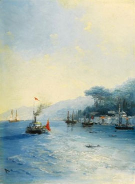 Кораблі в Боспорті, Константинополь