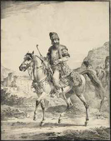 Persian on horseback