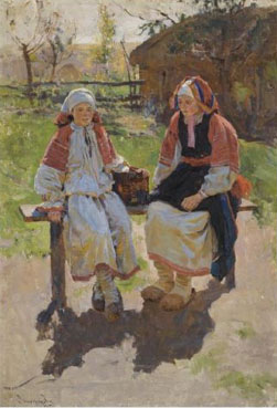 Дві селянські дівчини