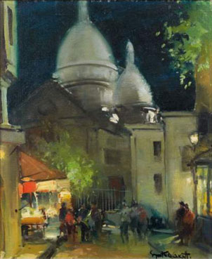 Le Sacré-Cœur, la nuit