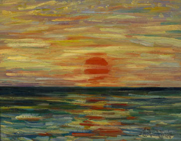 The sea at sunset