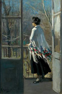 Young Woman at her window