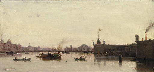 View of the Peter-Paul Fortress and the Stock Exchange, St. Petersburg