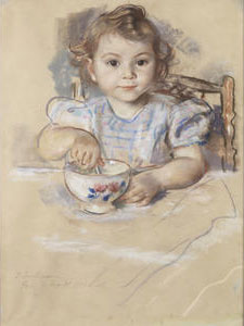 Portrait of Arlette Allegri as a child