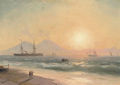 Корабли в закате солнца