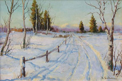 Le chemin dans la neige