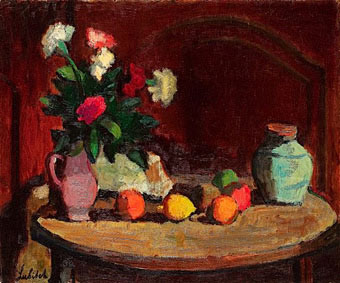 Nature morte aux fleurs et fruits