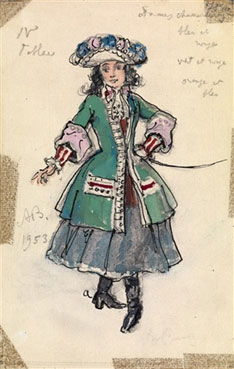 Costume designs for Tchaikovsky`s ballet 