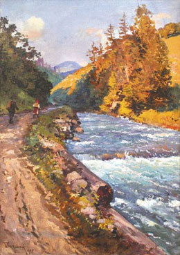 Road along the river