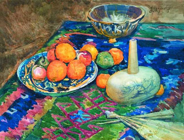 Still life with oranges