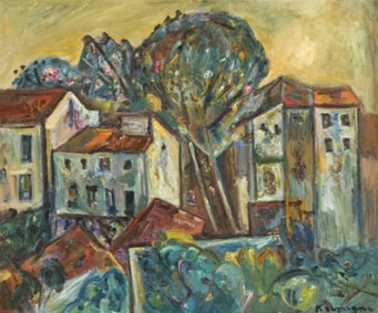 Paysage aux maisons