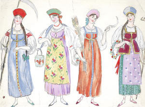 Costume design for La Chauve-Souris