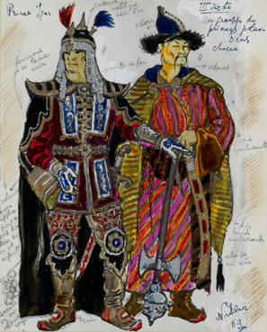 Five costume designs