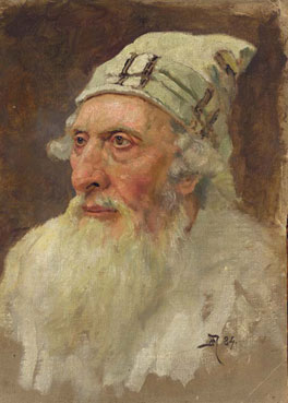 Portrait of an old Jewish man