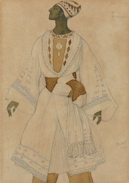 Costume design for Le Fiane in Le Dieu Bleu