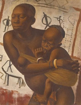 Banda woman with her child