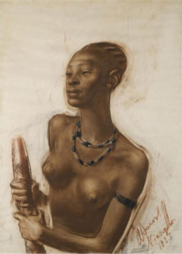 Portrait of a mangbetu woman