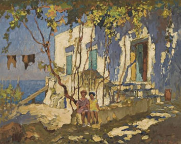 Resting in the shade, Capri