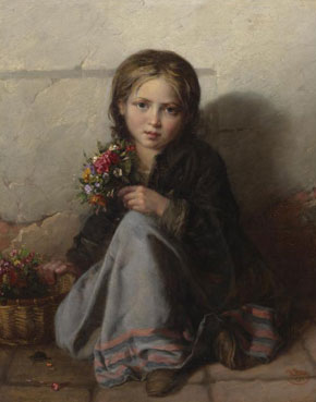 Portrait of a flower girl