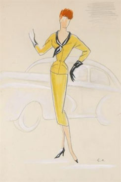 A group of twenty-two costume designs for Le Grand Jeu (1954) and Cavalcade D`Amour (1940)