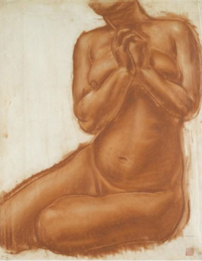 Study of seated nude