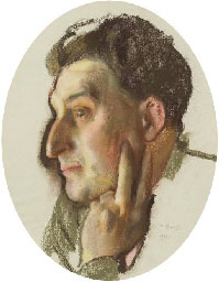 Portrait of M.G.Lukianov in profile