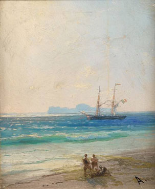 A view of Capri from the Italian mainland