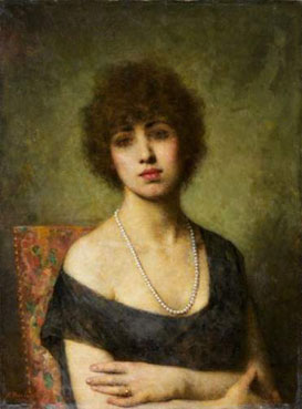 Femme au collier de perles